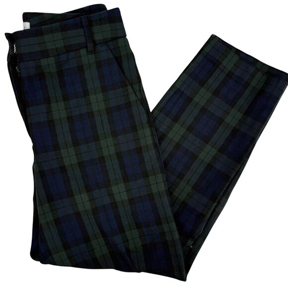 Velvet Graham & Spencer Brenley Black Watch Plaid Pants Straight Leg Size 2 - Picture 1 of 8